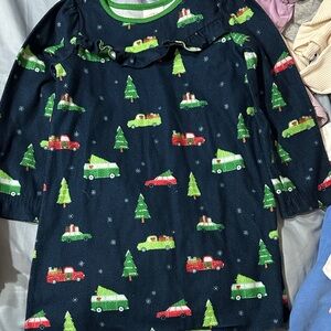 Festive Holiday Car and Tree Print Sleep Gown